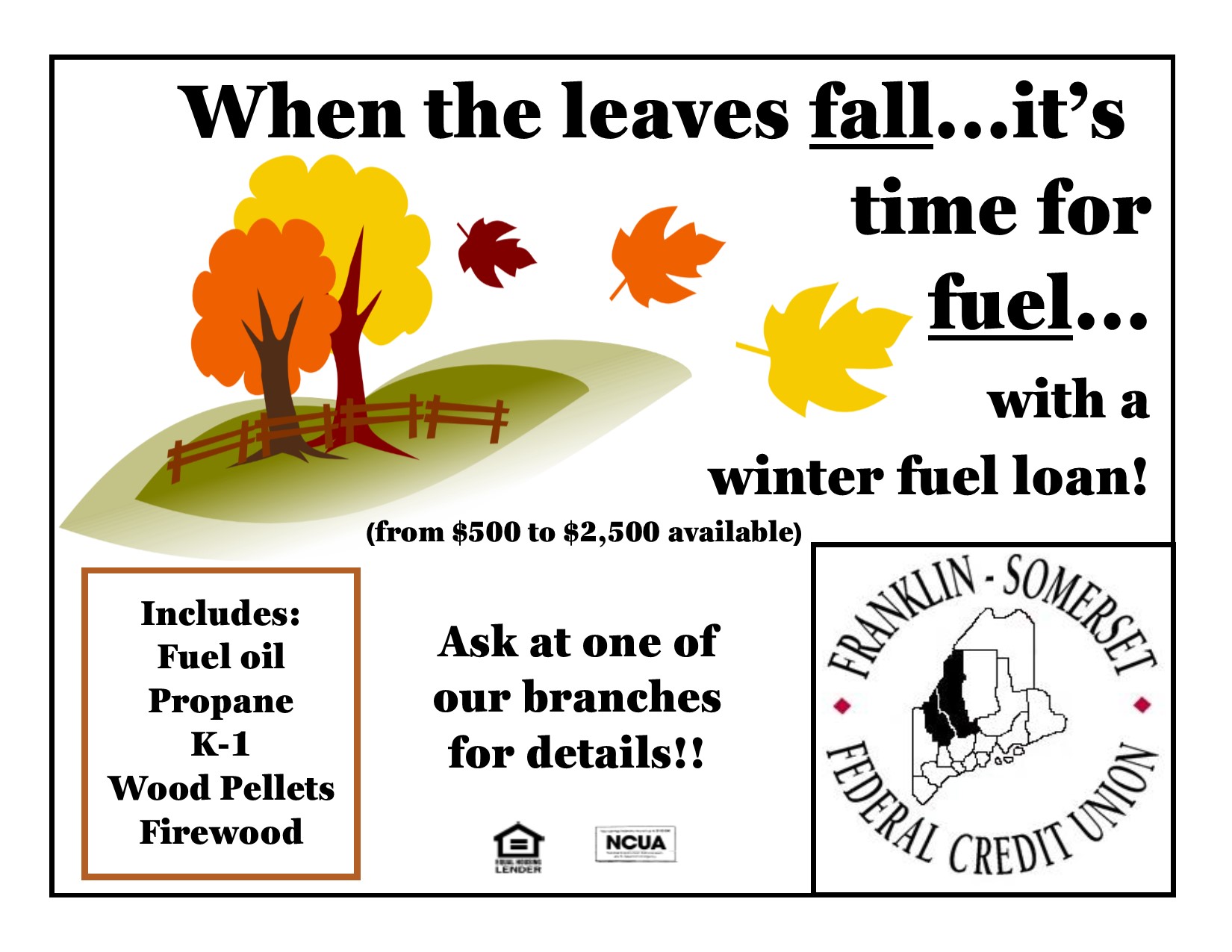 about our Winter Fuel Loan!!